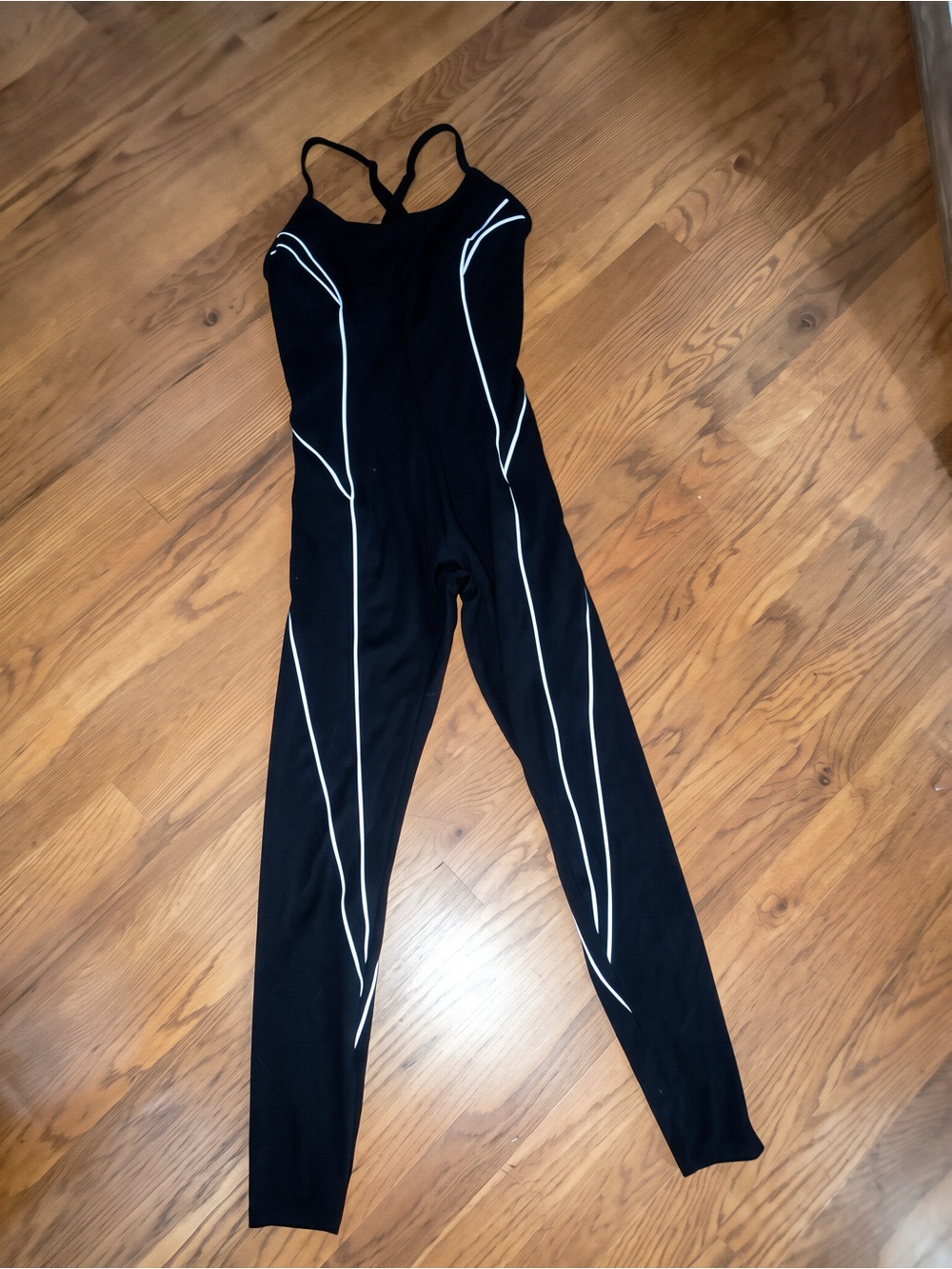 Victoria's Secret Black Jumpsuit with White Piping